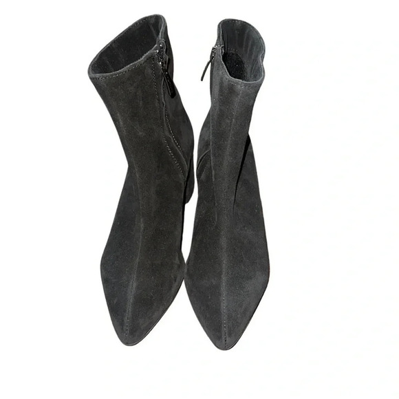 La Canadienne Black Darling Waterproof Suede Bootie Size 7.5 - Picture 5 of 14